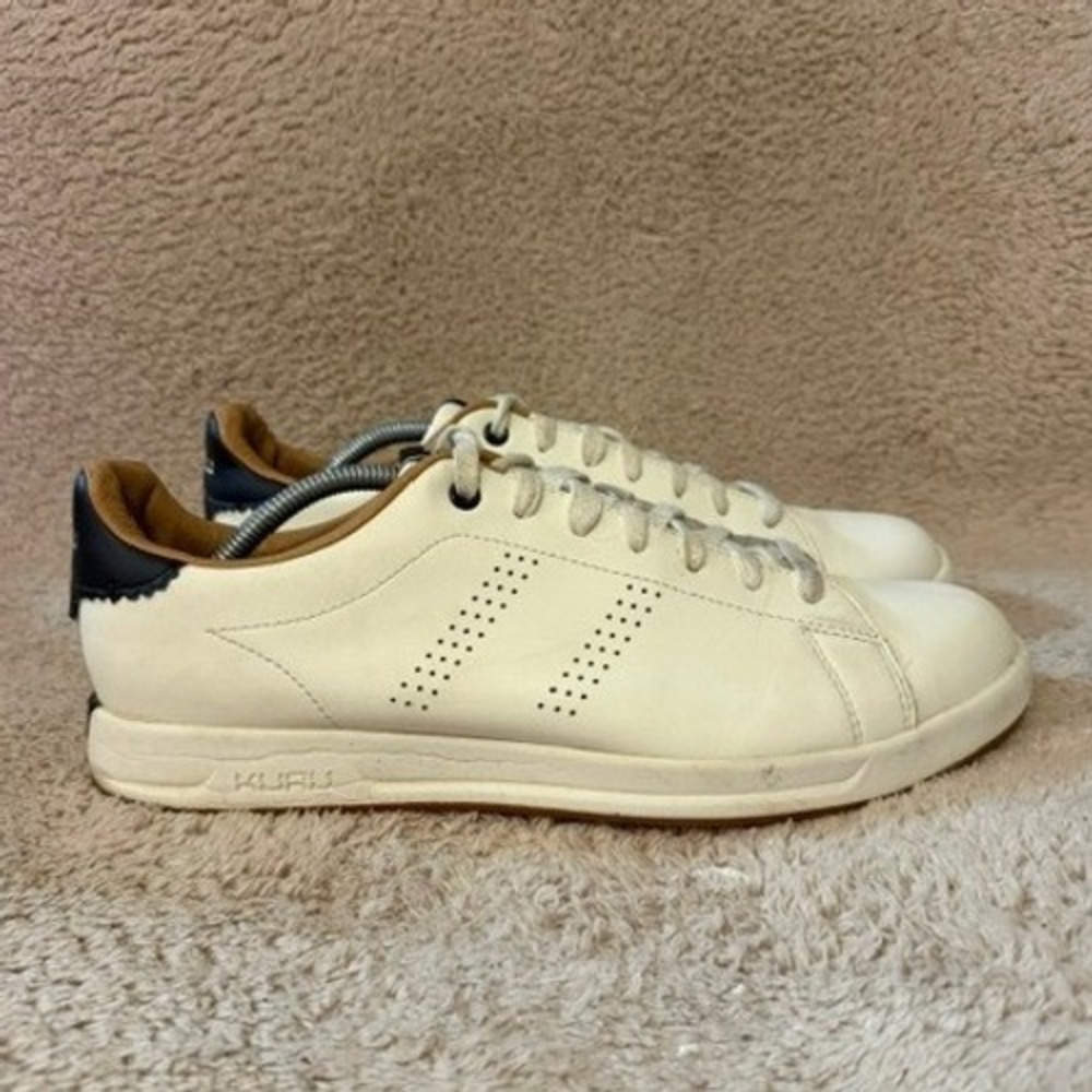 KURU Roam Sneakers Mens Size 12 Bone White Leather Low Top Court Shoe KURUSOLE